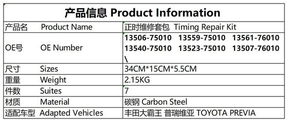 ชุดเชือกเวลา # 13506-75010 Toyota Privia # 13561-76010